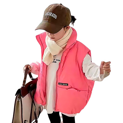 Жилет утеплённый демисезонный для девочки House style SM681-G115 розовый 1